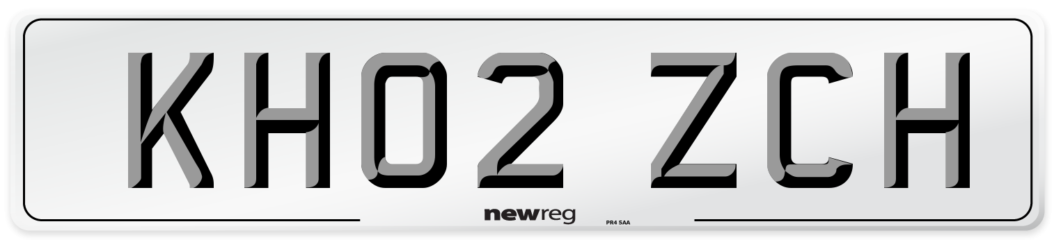 KH02 ZCH Number Plate from New Reg